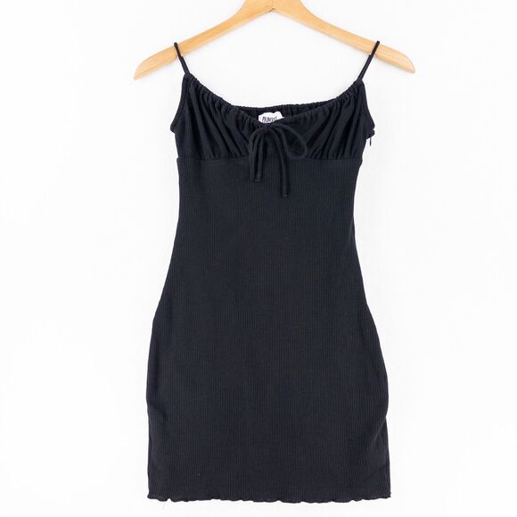 Princess Polly Dresses & Skirts - Princess Polly Dress Womens Size 2 Black Short Mini Tie Front Side Zipper